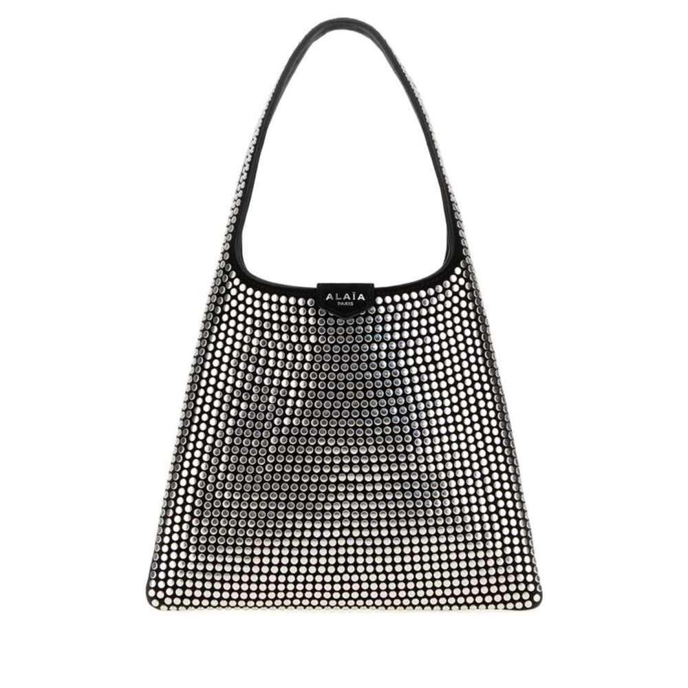 Alaia Women Embellished Leather Hobo Studs Shoulder Bag